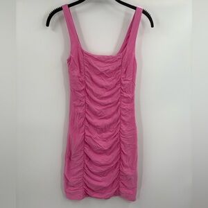 Aritzia Wilfred Pink Mini Ruched Party Rushing Lydia Barbie Dress Size Xs
